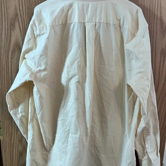 Stafford Men's Button-Down Shirt in Cream - Picture 4 of 5
